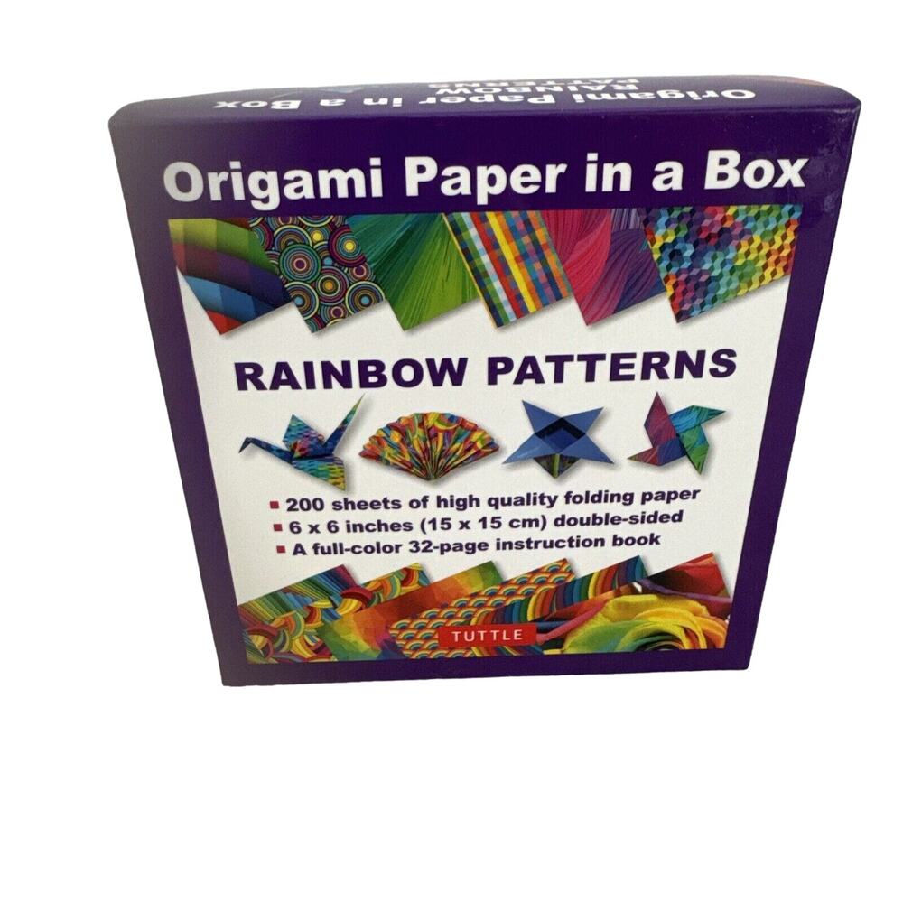 Origami Paper in a Box - Rainbow Patterns: 200 Sheets of Tuttle Origami P -